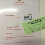 Oasis Storage ormeau sponsorship of lions ormeau christmas raffle for storage in containers
